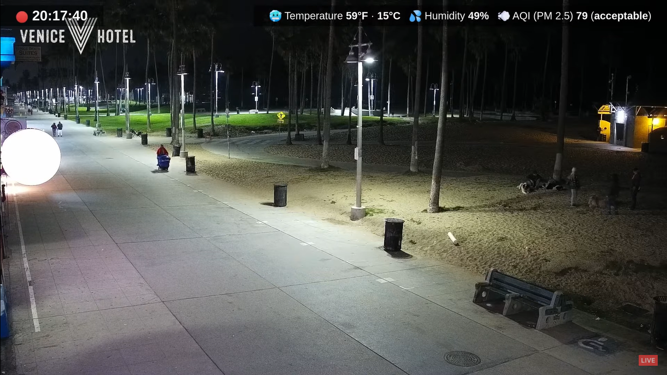 Venice Beach Sidewalk Cafe Webcam – California Live HD Video