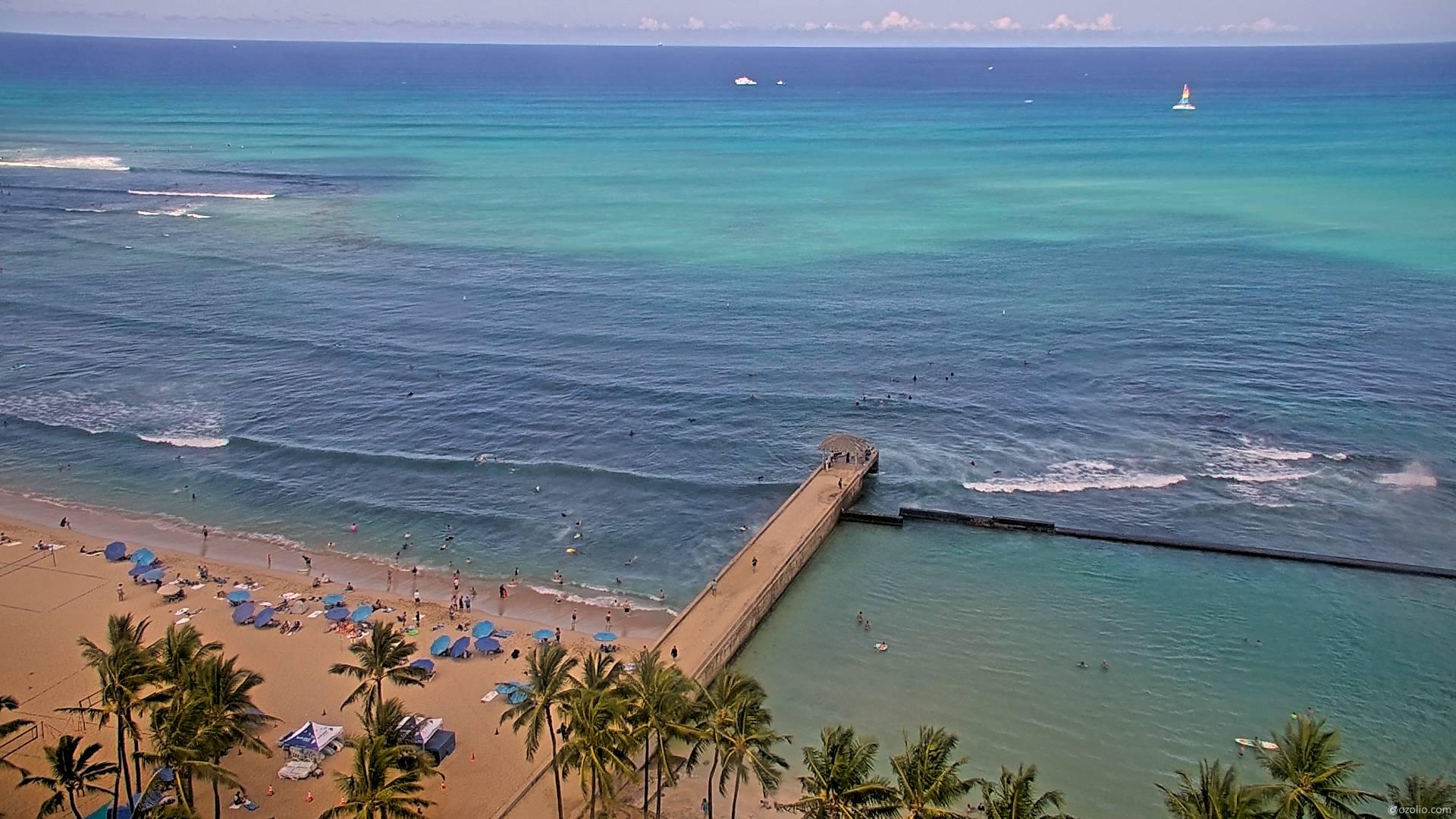 Waikiki Beach Park Shore Surf Cam Hawaii – HD Video