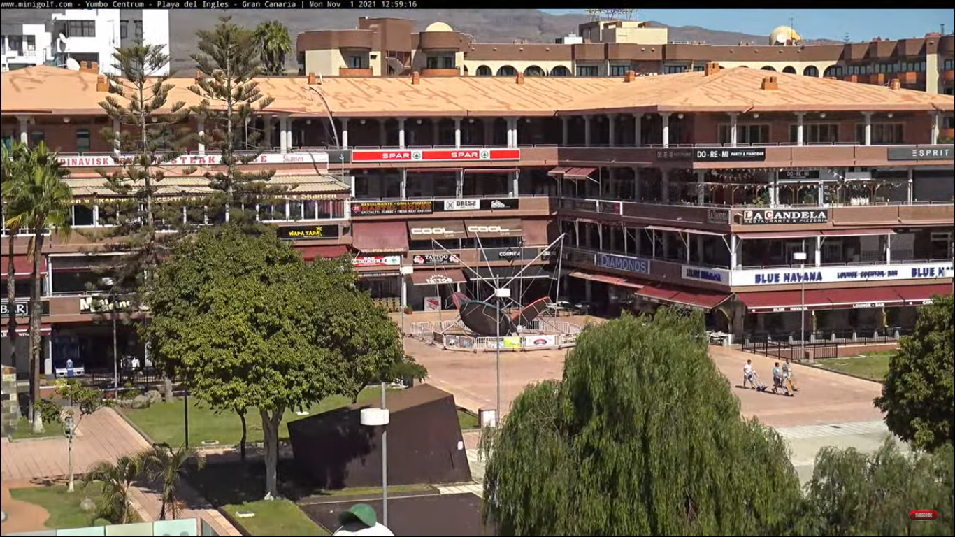 Yumbo Centre Live Webcam – Playa del Ingles, Gran Canaria