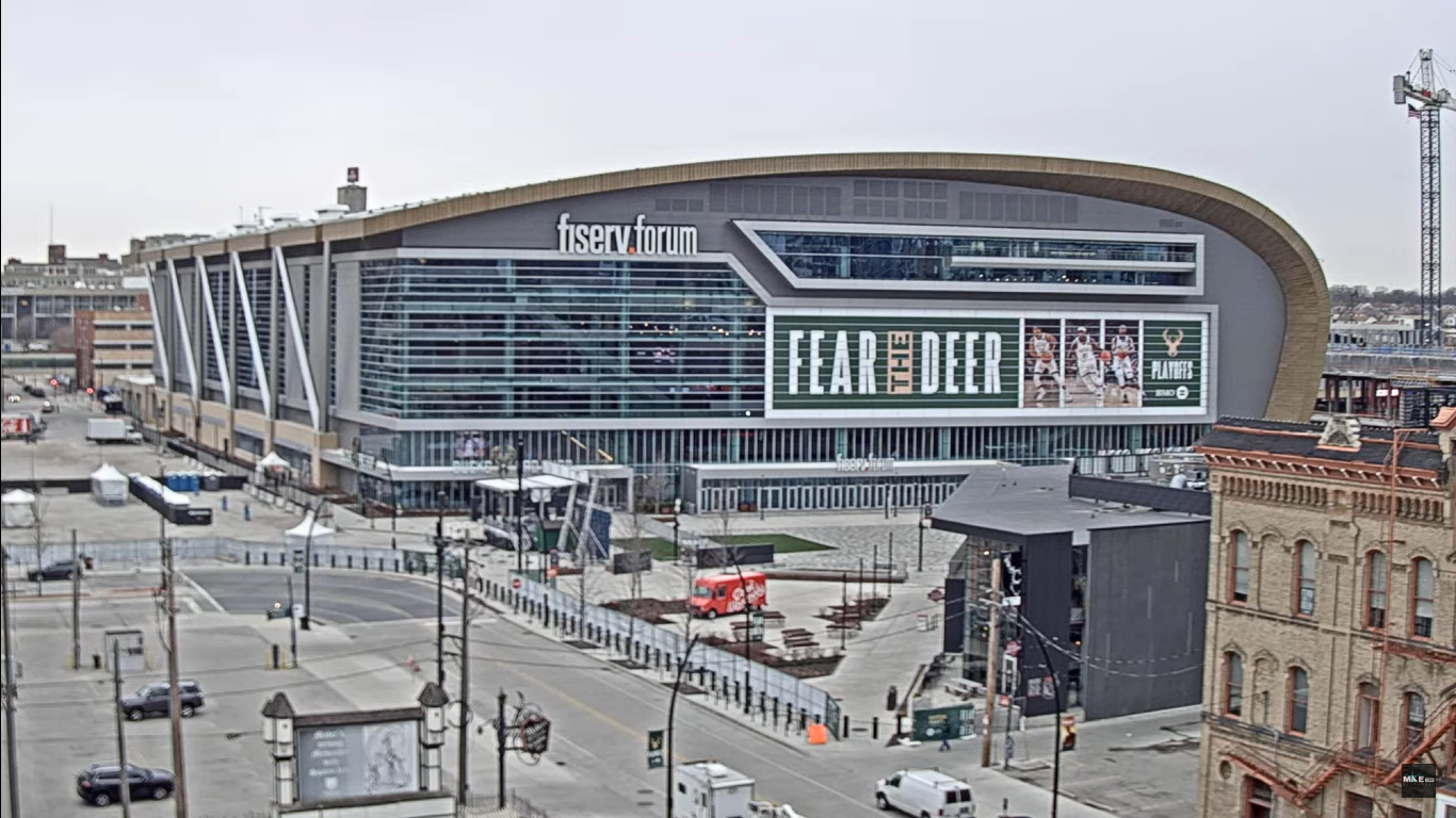 Milwaukee Bucks Fiserv Forum Cam – Live Video