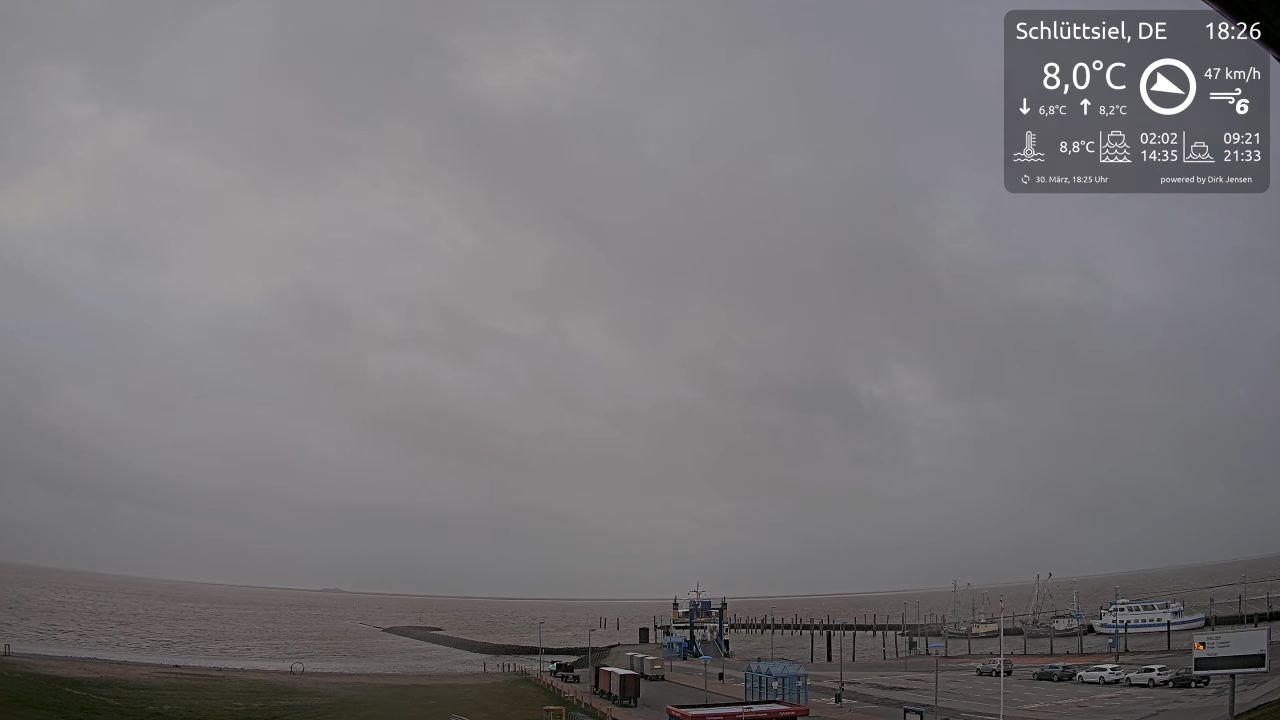 Live Webcam Schlüttsiel Ferry Port -Schleswig-Holstein