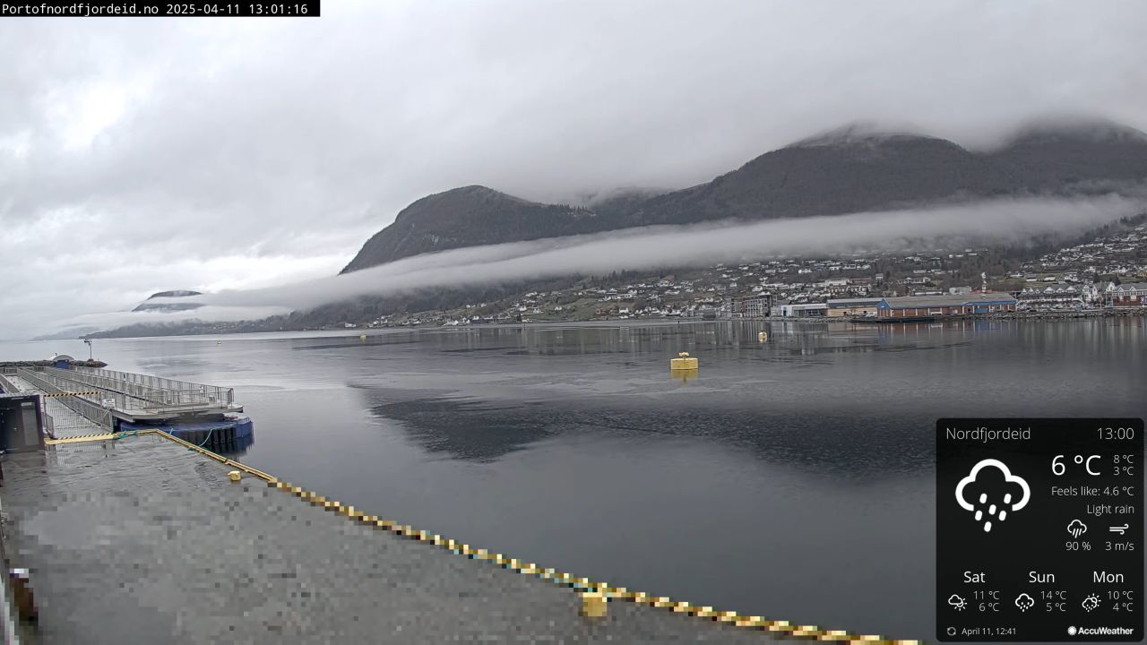 Port of Nordfjordeid – Nordfjord, Norway – Live HD Webcam
