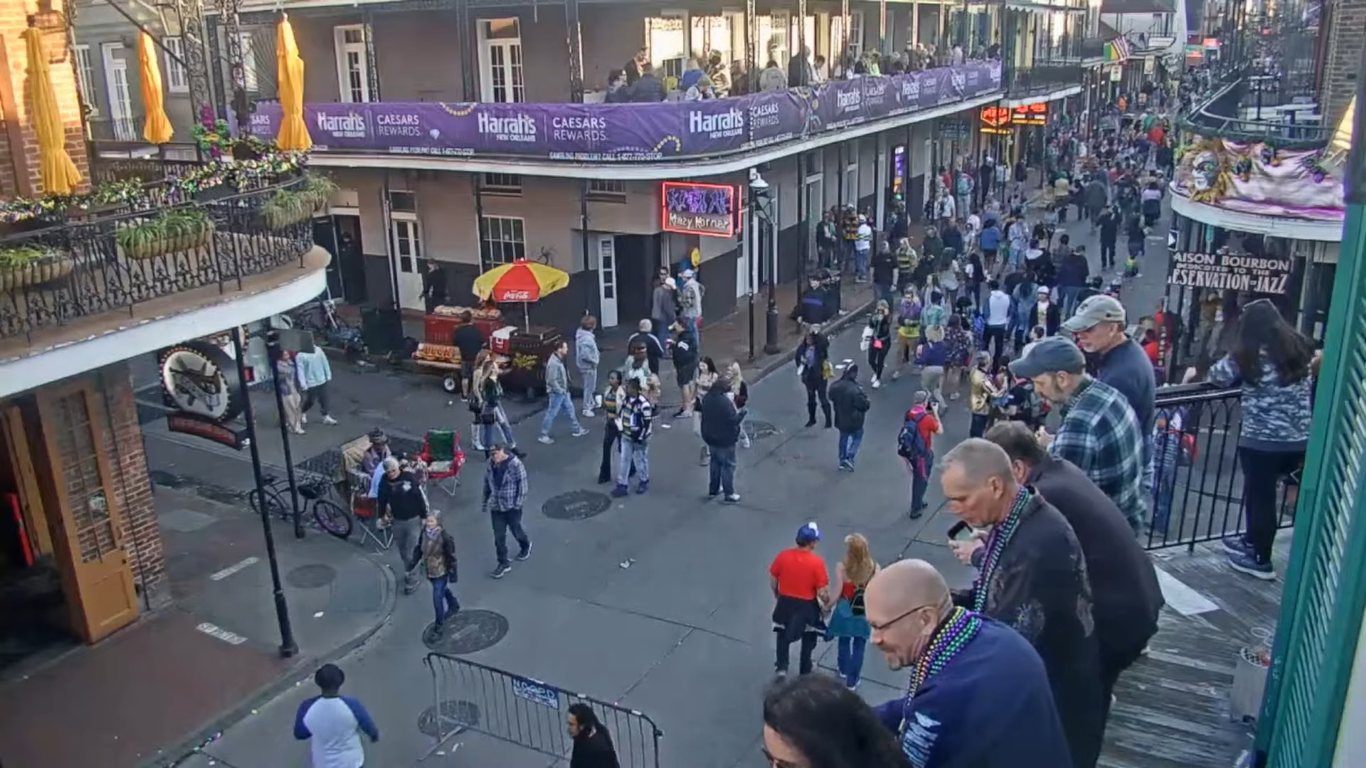 Mardi Gras Bourbon Street Live Cam New Orleans