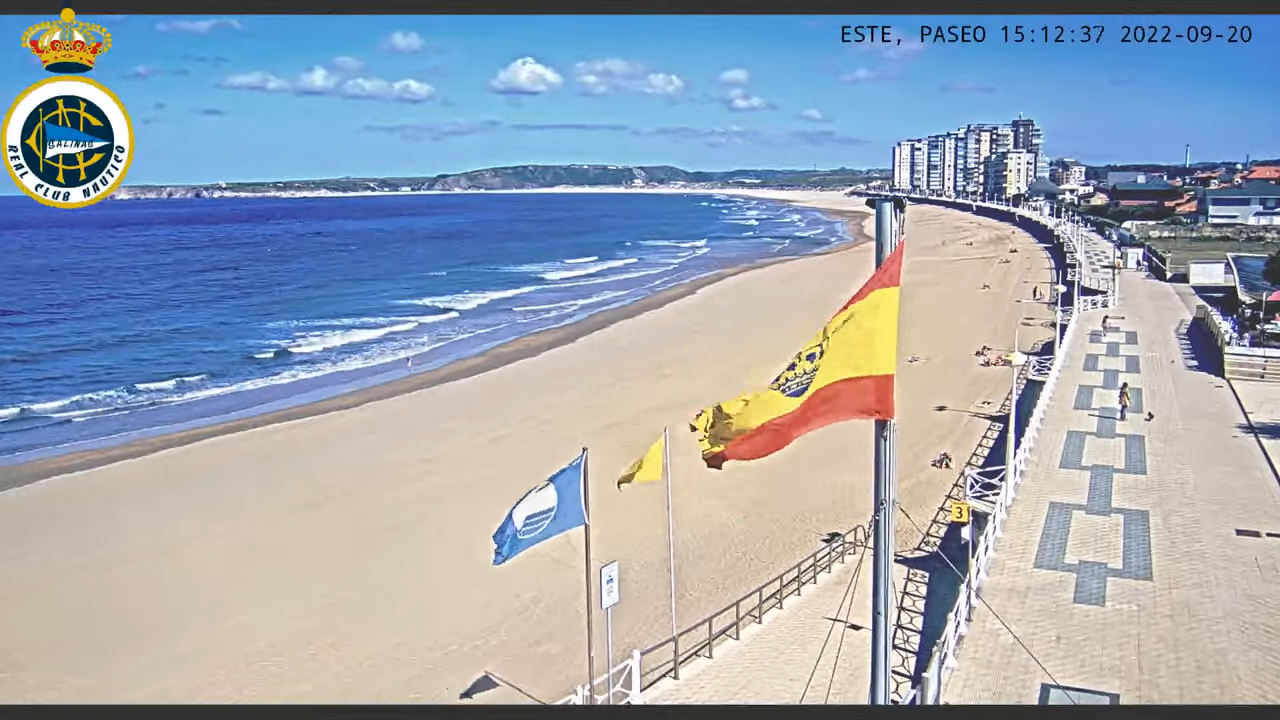Webcam Playa de Salinas – Asturias, Spain