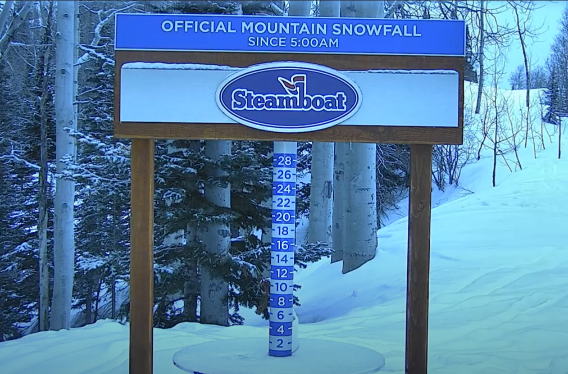 Steamboat Ski Resort Mid Mountain Snowfall Live Webcam Video