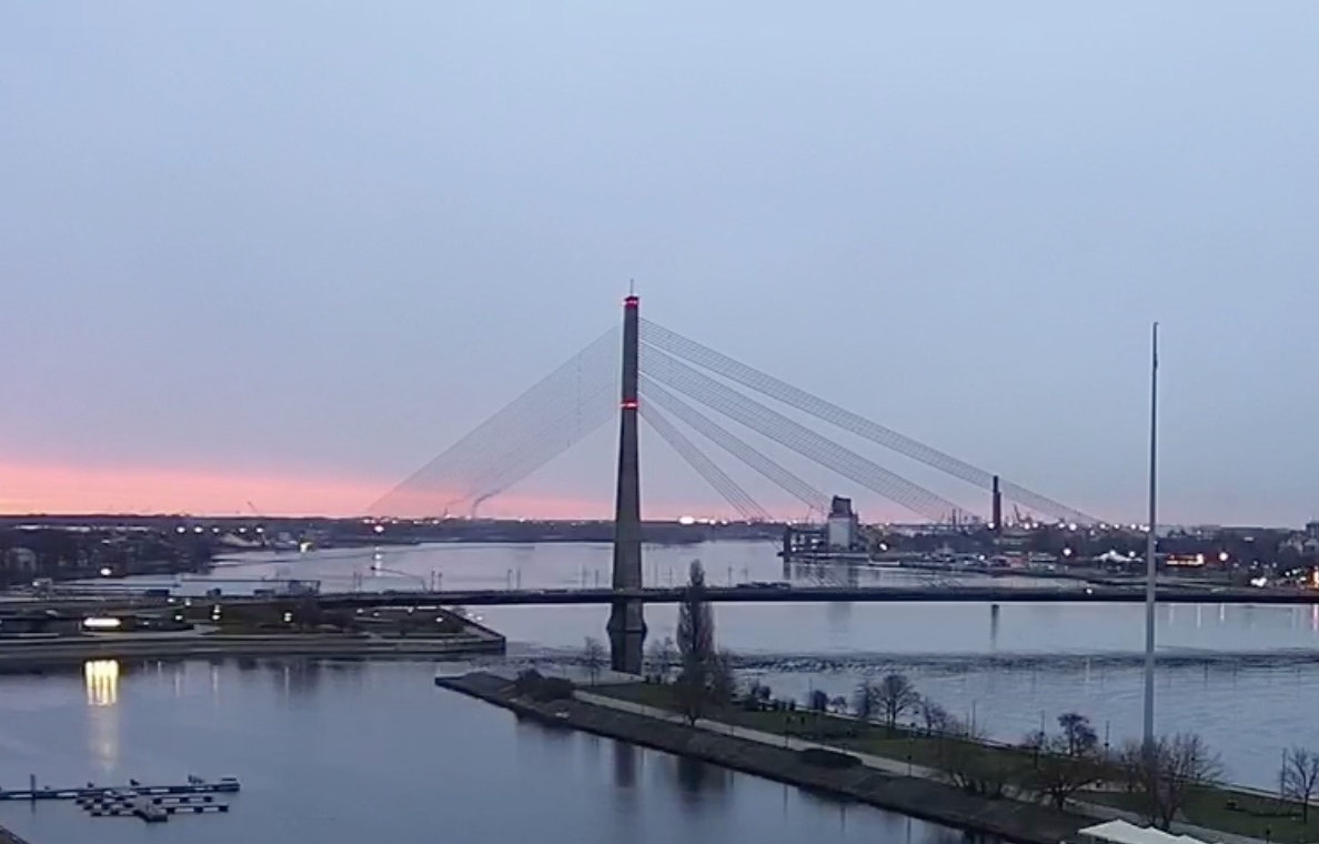 Riga, Latvia Live Webcam – Vanšu Bridge