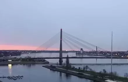 Riga, Latvia Live Webcam – Vanšu Bridge