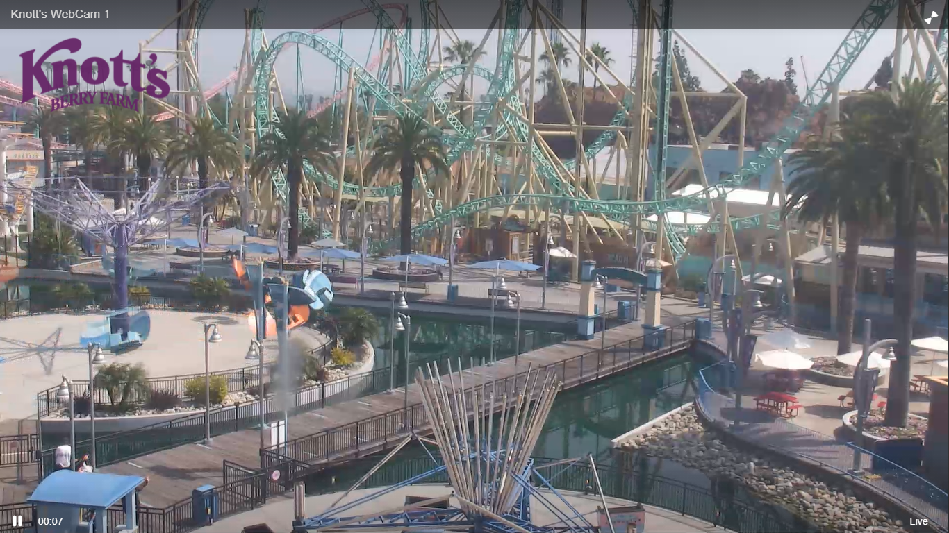 HangTime Roller Coaster Live Cam Knott’s Berry Farm CA