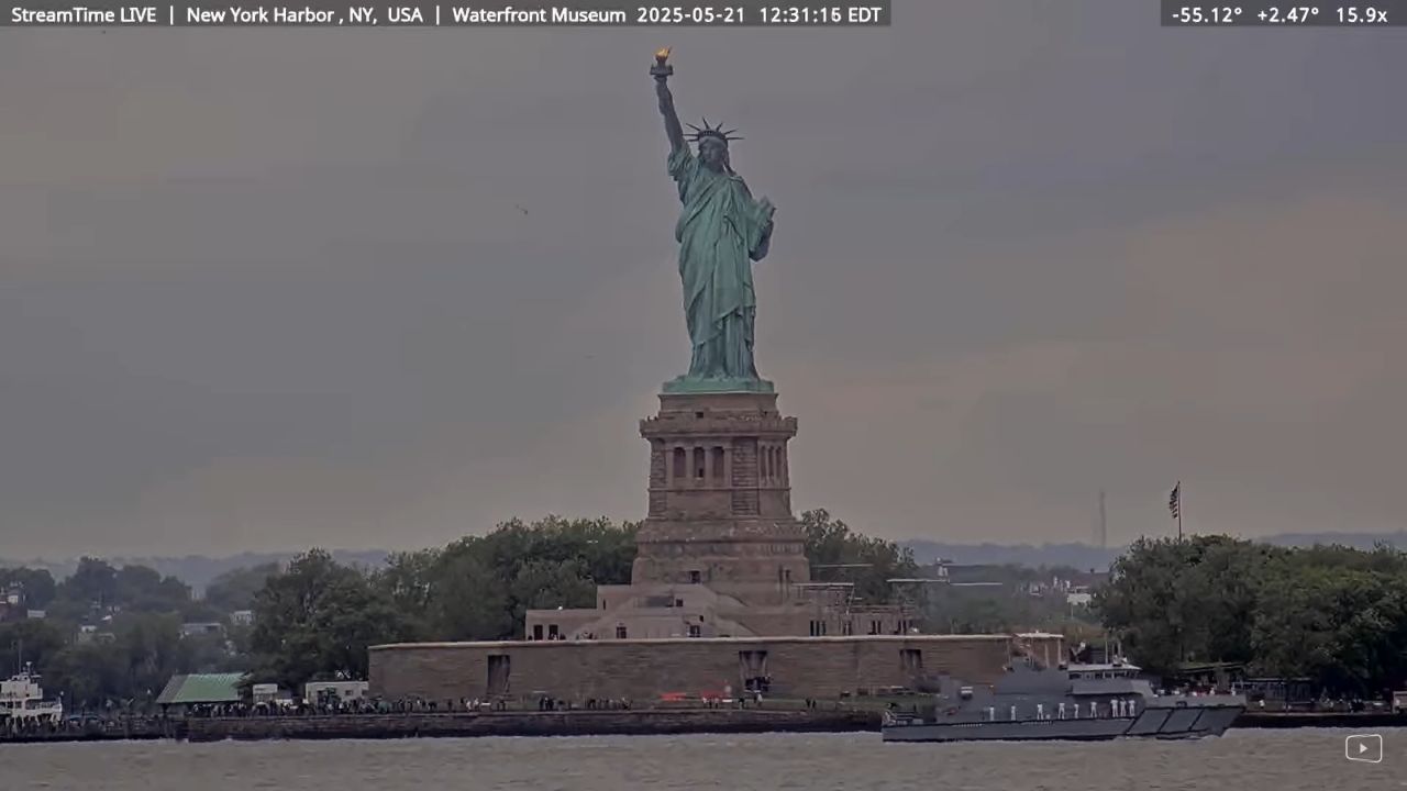 New York Harbor Webcam with Statue of Liberty – HD Video