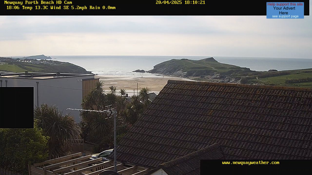 Newquay Webcam, Porth Beach England, UK