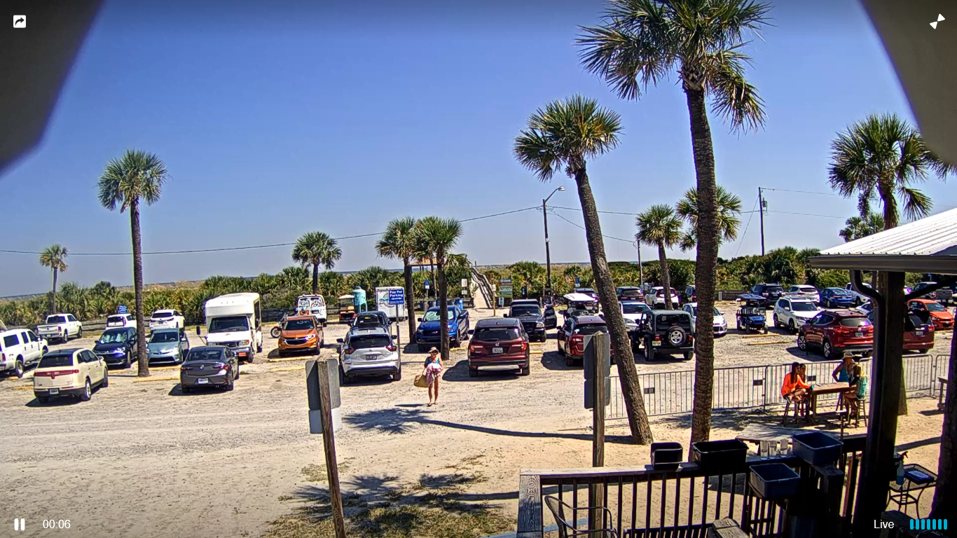 Tybee Island Beach Parking Lot Live Webcam Georgia, USA