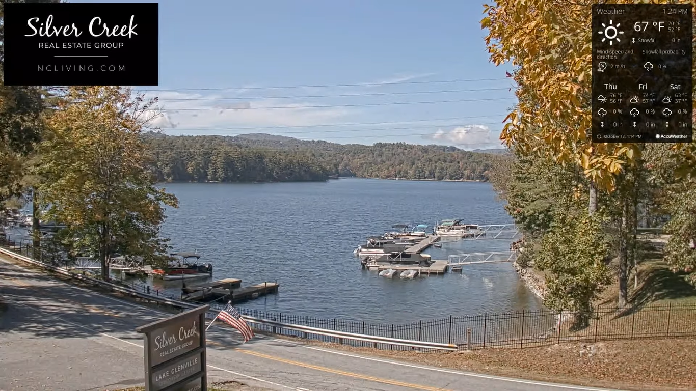Lake Glenville Live Webcam – Silver Creek – Cashiers, NC, USA