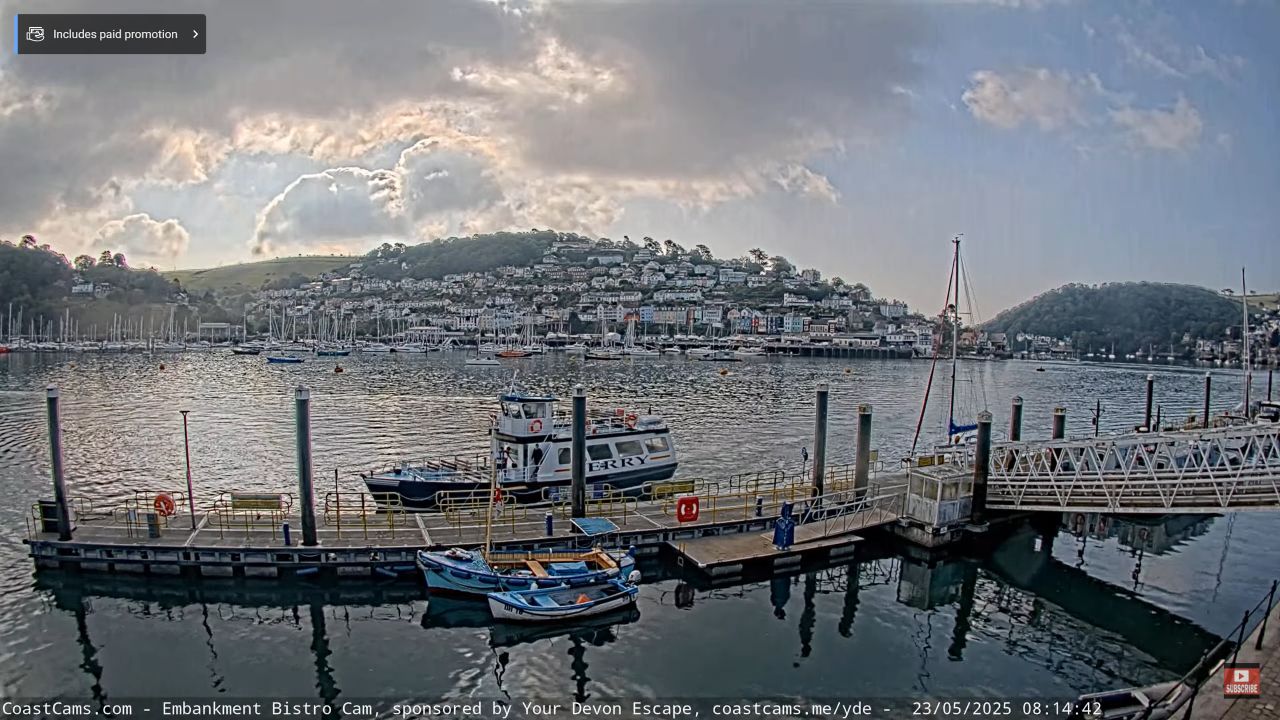 Dartmouth Devon Webcam – Embankment Bistro | Live Video