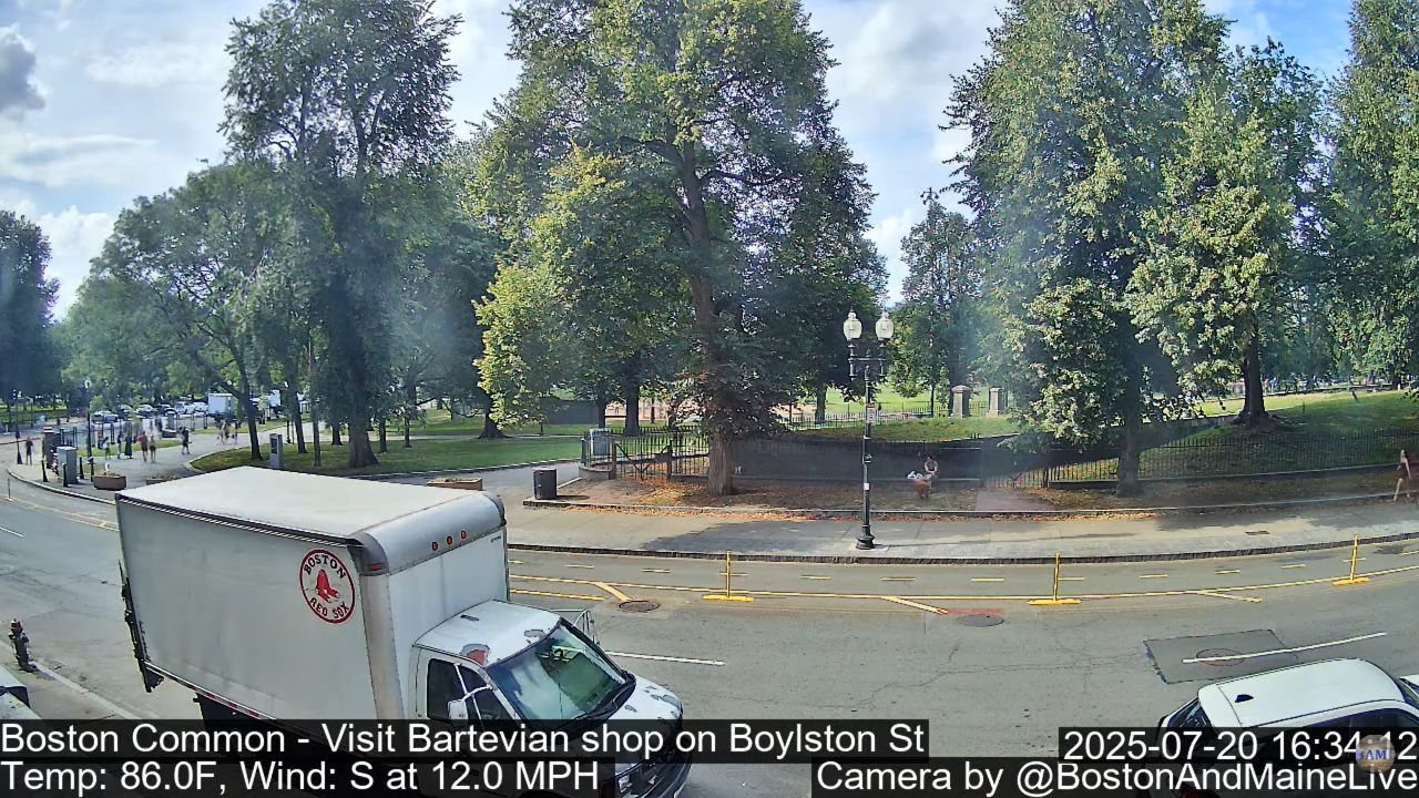 Boston Common Live Webcam – Boylston St – Massachusetts