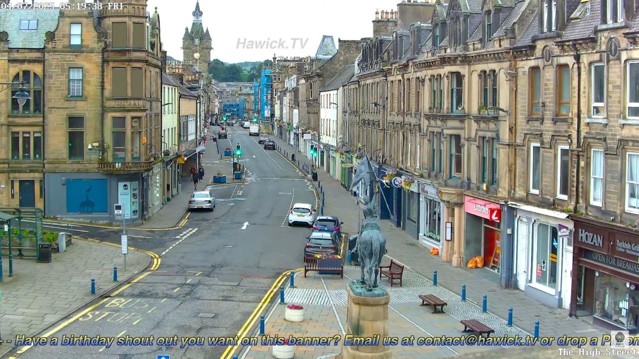 Live Webcam Hawick, Scotland – The High Street