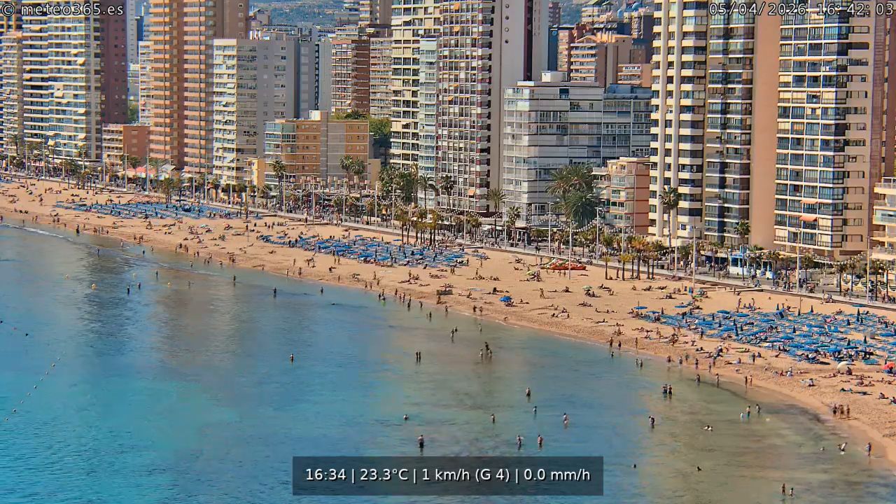 Playa de Levante Live Webcam – Benidorm, Alicante, Spain